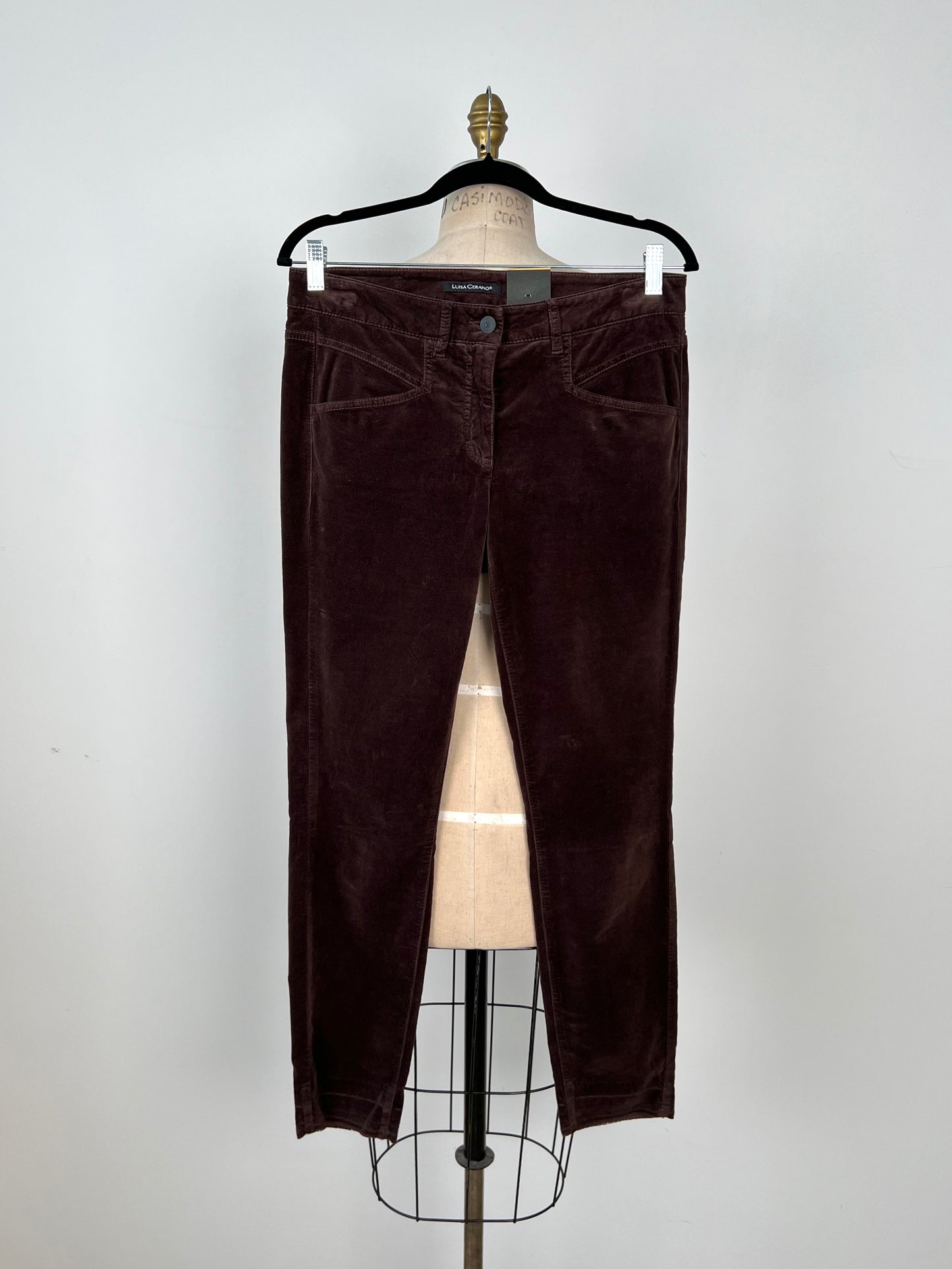 Pantalon skinny en velours chocolat lavable (8)