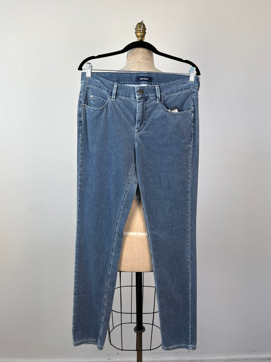 Pantalon skinny en corduroy bleu ardoise (8)