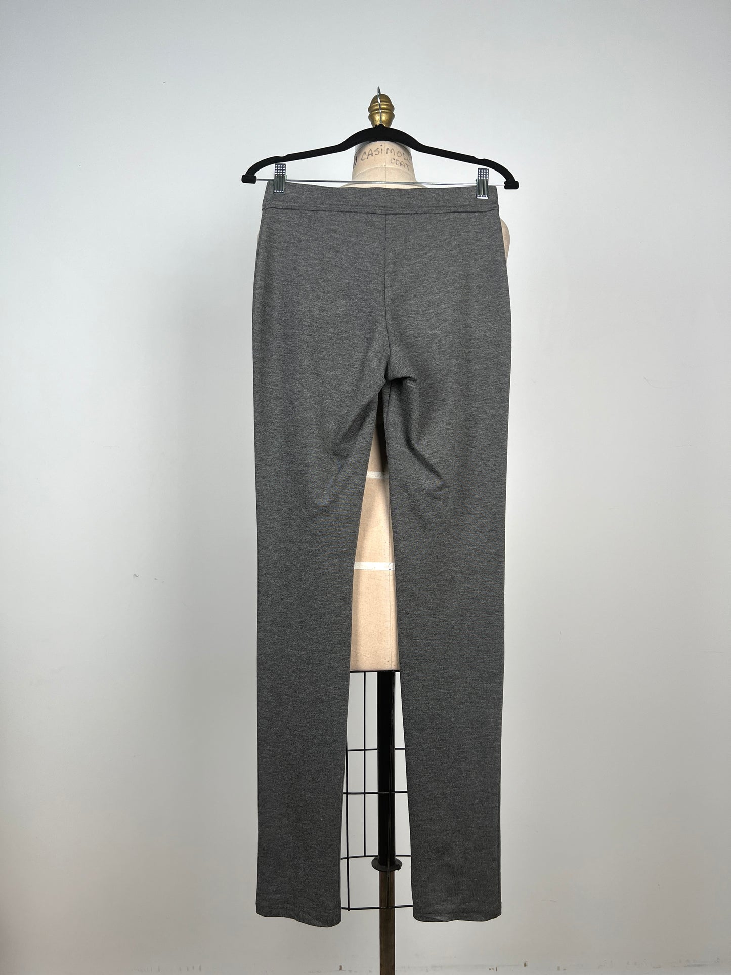 Pantalon legging et tricot tissé gris chiné (S)