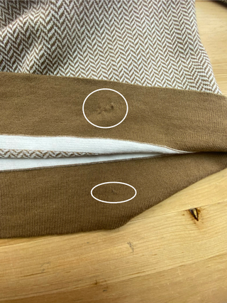 Beige and white herringbone dress (sizes 6 to 10)