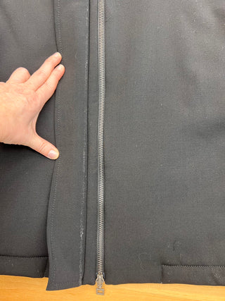Veste moelleuse noire en gabardine de laine (M)