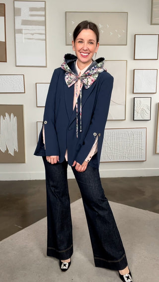 Capulard Roseraie marine / bleu acier métallisé