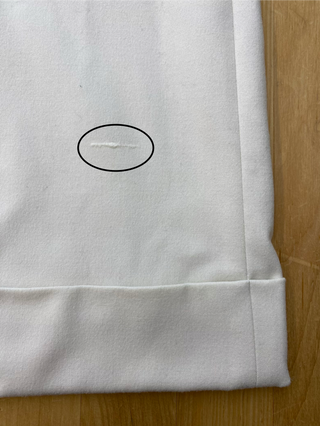 Pantalon tailleur ivoire à jambe large (8-12-14)