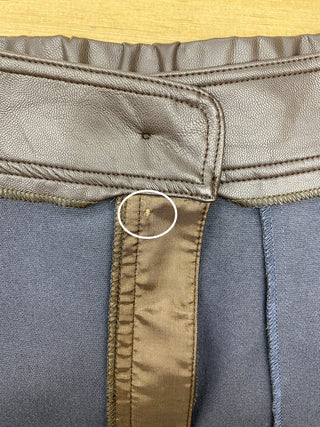 Jupe trapèze en faux cuir brun chocolat (6)
