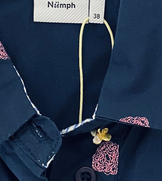 Robe tunique marine à broderie colorée (8 à 12)
