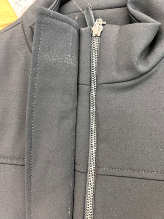 Veste moelleuse noire en gabardine de laine (M)