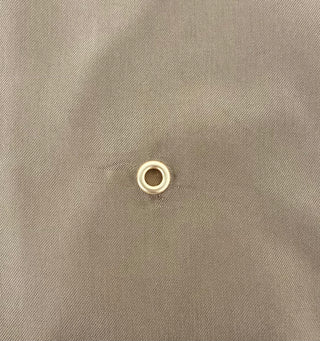 Haut brun à fines bretelles et oeillets dorés (S)