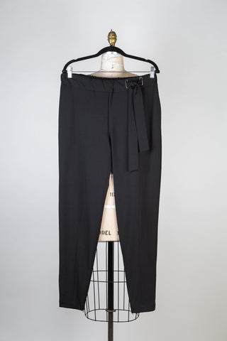 Black pants with buckled elastic waist (S/M)