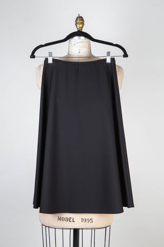 Black flared skirt with elastic waist (XS-ML)