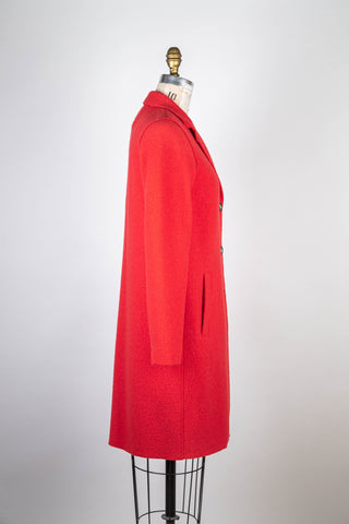 Veste rouge en pure laine vierge bouillie (6-8-12-14)