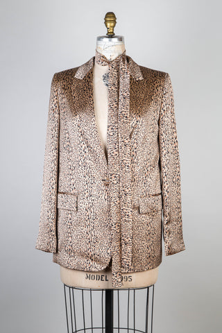 Leopard Platinum Satin Blazer (6)