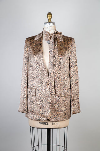 Leopard Platinum Satin Blazer (6)