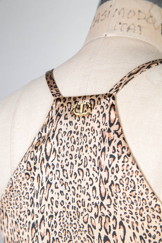 Platinum Leopard Satin Top (4-8)