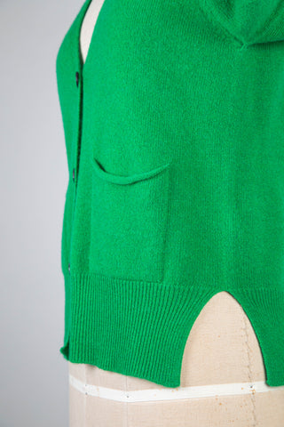 Luxurious Apple Green Knit Cardigan (6)