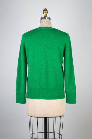 Cardigan en tricot luxueux vert pomme (6)