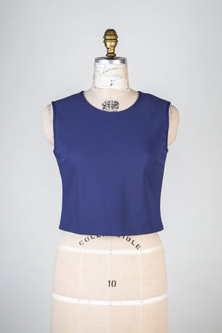 Cobalt Blue Cropped Tank Top (S)