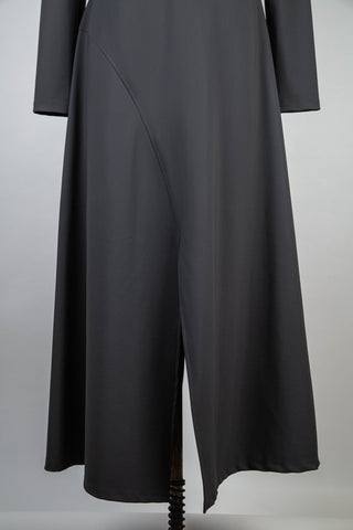 Robe évasée en microfibre anthracite (XS à XL)