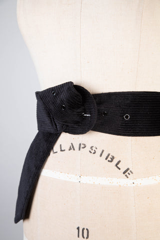 Ceinture en corduroy noir (XS-M)