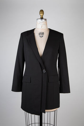 Black blazer with asymmetrical collar (0 to 14)