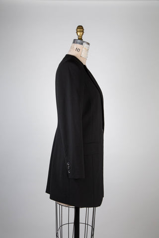 Blazer noir à col asymétrique (0 à 14)