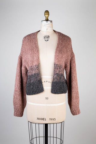 Tea pink/charcoal knit jacket (4)