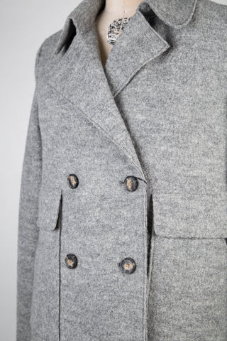 Pure virgin wool jacket in heather gray (4 and 12)