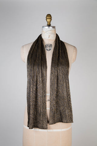 Black/Gold/Silver Metallic Scarf