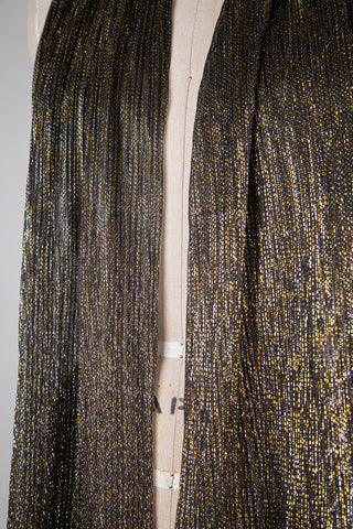 Black/Gold/Silver Metallic Scarf