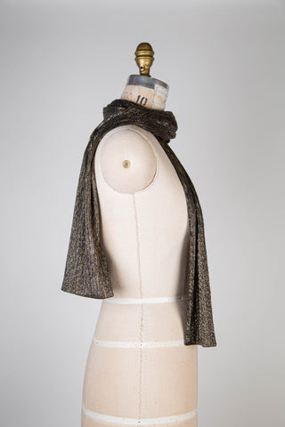 Black/Gold/Silver Metallic Scarf