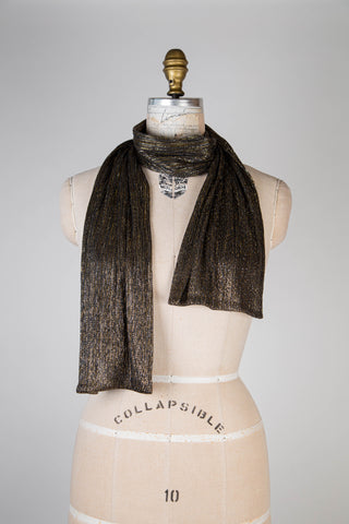 Black/Gold/Silver Metallic Scarf