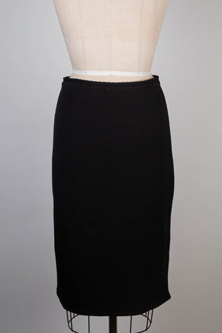 Black stretch knit skirt (S+M)