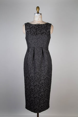 Charcoal Floral Lace Dress (4 to 8)