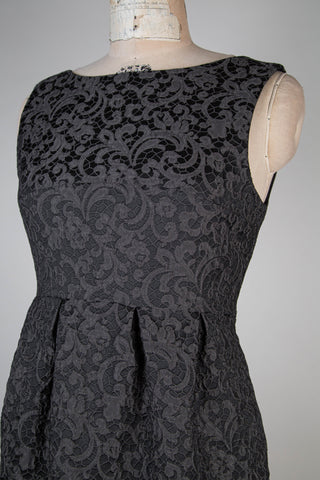 Charcoal Floral Lace Dress (4 to 8)