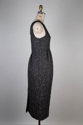 Charcoal Floral Lace Dress (4 to 8)