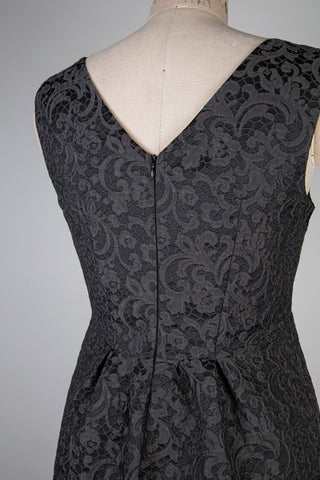 Charcoal Floral Lace Dress (4 to 8)