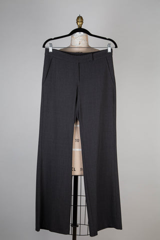 Straight pants in gray gabardine (XS)