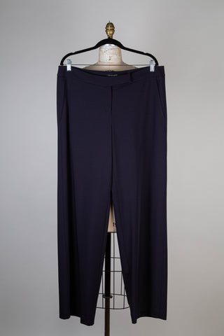 Straight pants in navy gabardine (XS-ML)