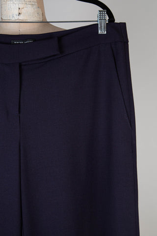 Straight pants in navy gabardine (XS-ML)