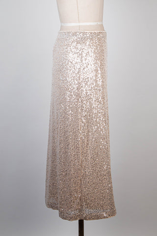 Champagne skirt with silver sequins (6 and 8)