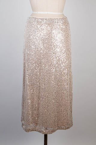 Champagne skirt with silver sequins (6 and 8)