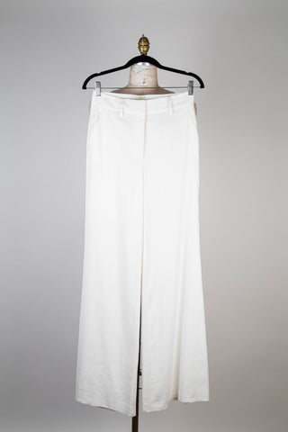 Pantalon à jambe évasée crème (2 à 6)