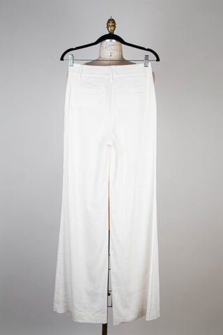Pantalon à jambe évasée crème (2 à 6)
