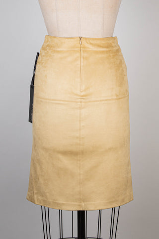 Jupe en faux suède jaune beurre (0+4)