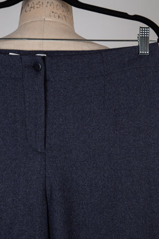 Pantalon souple en flanelle marine chiné (10)