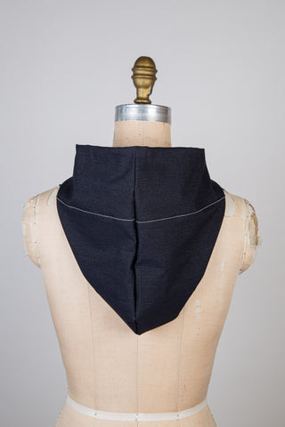 Capulard marine floral / effet denim brut