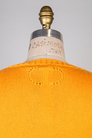 Vibrant Saffron Pure Cashmere Sweater (XS)