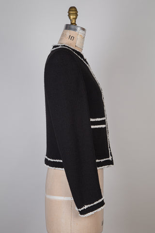 Black jacket with white piping, Chanel effect (6+10)