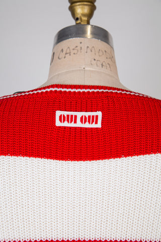 Red and white striped knitted sweater (6)