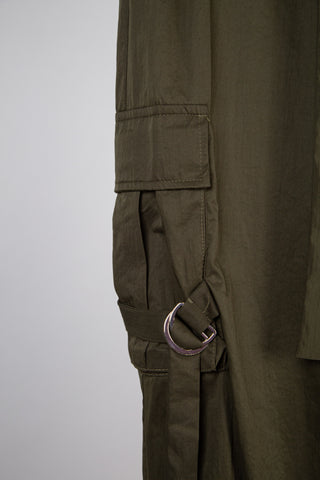 Pantalon cargo jogger en microfibre kaki (28 à 33)