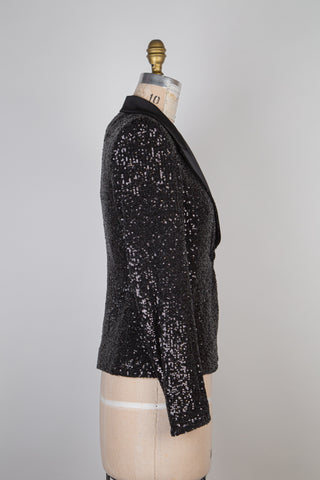 Black sequin fitted blazer (4)